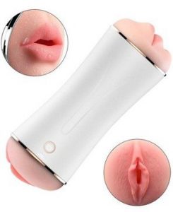 Dwustronny masturbator z wibracjami